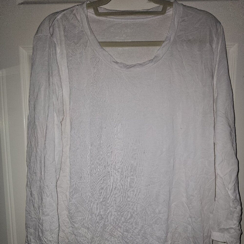 PLEATS COLLECTION CRINKLE FABRIC TOP